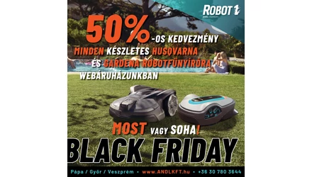 Husqvarna és Gardena robotfűnyíró Black Friday!