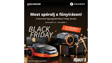 Segway Navimow Black Friday 2025: Óriási robotfűnyíró kedvezmények, amiket kár lenne kihagyni!
