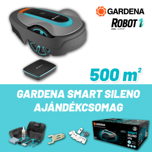 Gardena Smart SILENO City 500 ajándékcsomag