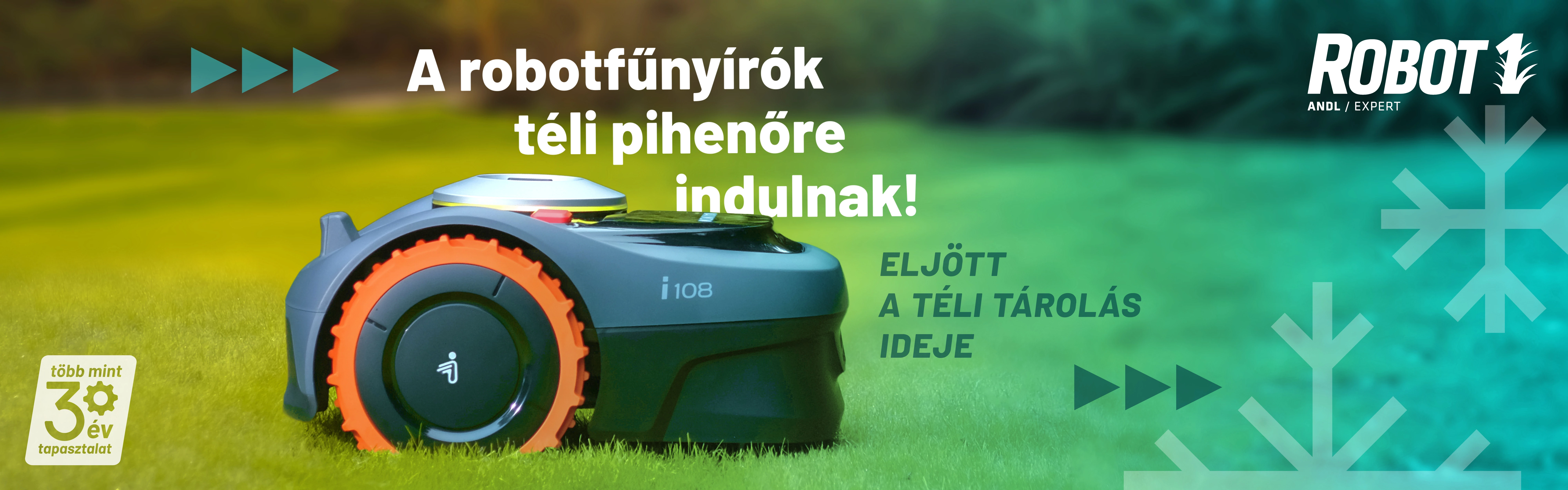 Robotfűnyíró téli tárolás